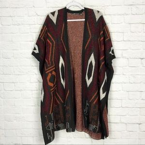 Love At First Sight Boho Oversized Poncho Kimono